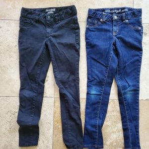 Girls black and blue jeans